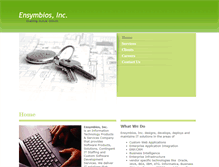 Tablet Screenshot of ensymbios.com